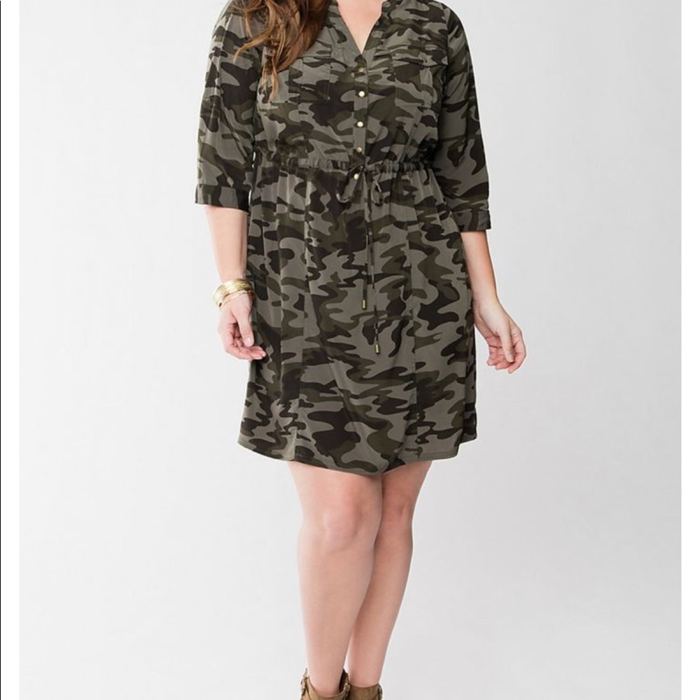 Lane Bryant Camo Soft Shirt Dress 18/20